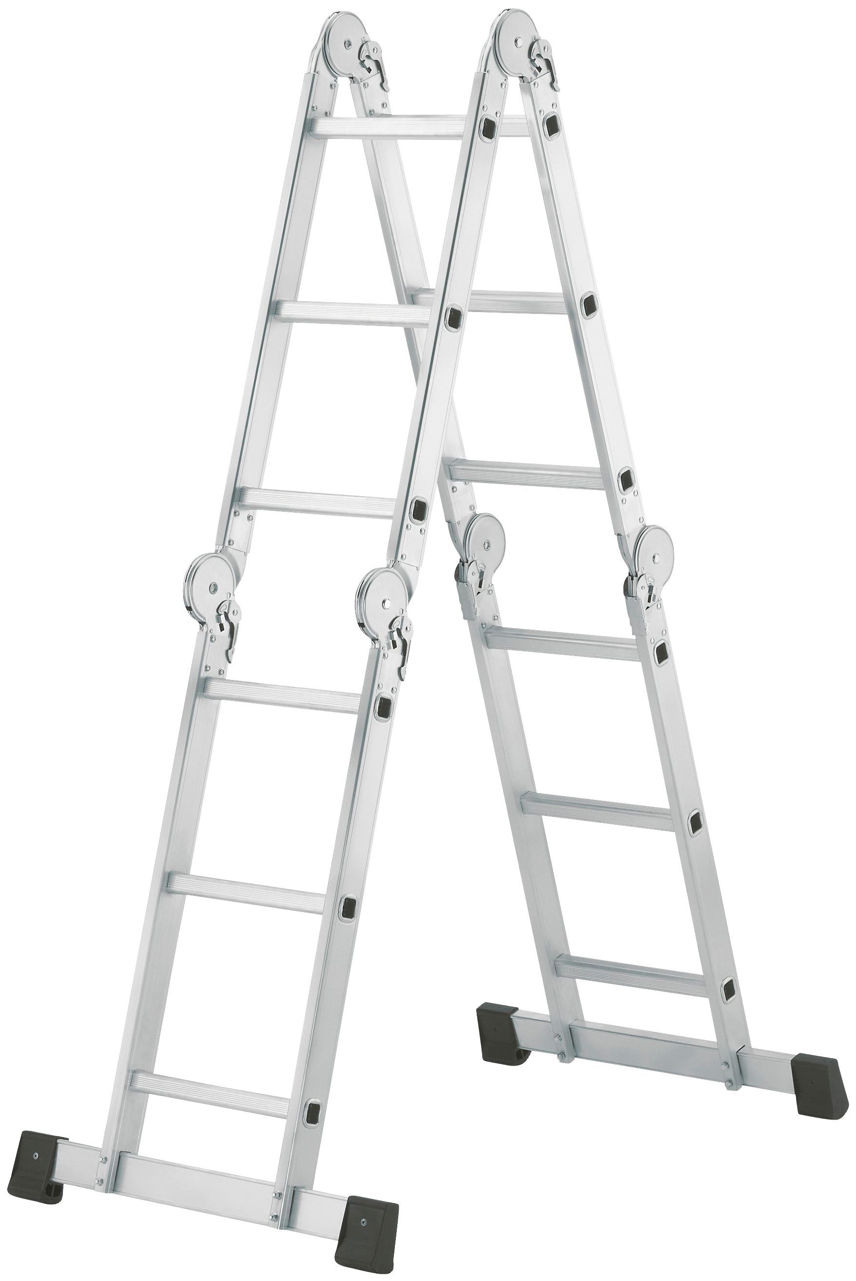 Hailo Gelenkleiter M60, Aluminium-Universalleiter 4x3 Sprossen