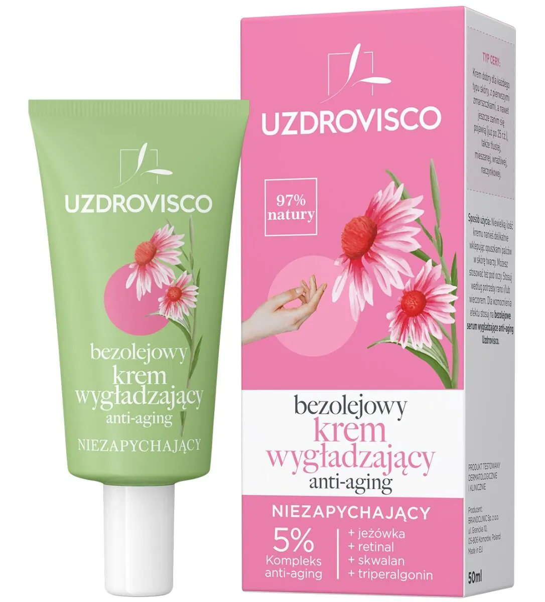 Uzdrovisco olievrije, anti-aging, niet-comedogene gladmakende crème