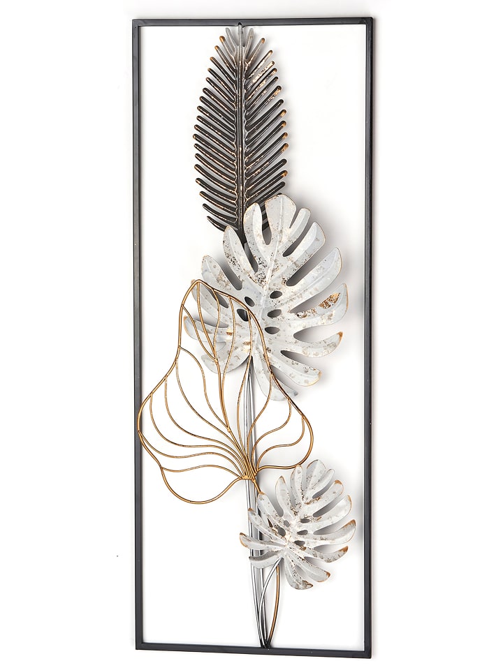 kobolo Metallbild MONSTERA in Gold günstig kaufen onesize