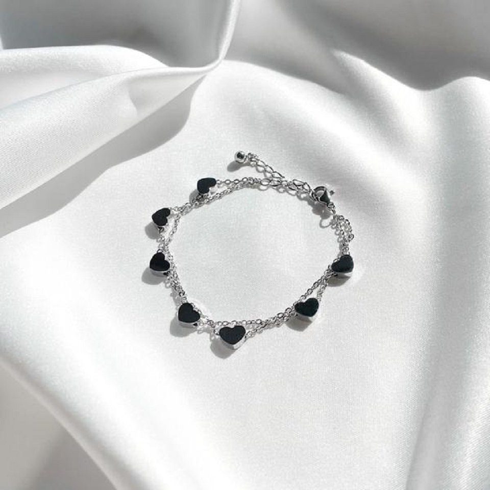 ENGELSINN Armband Schmuck Edelstahl Herzen Silber inkl. Geschenkbox (1-tlg)