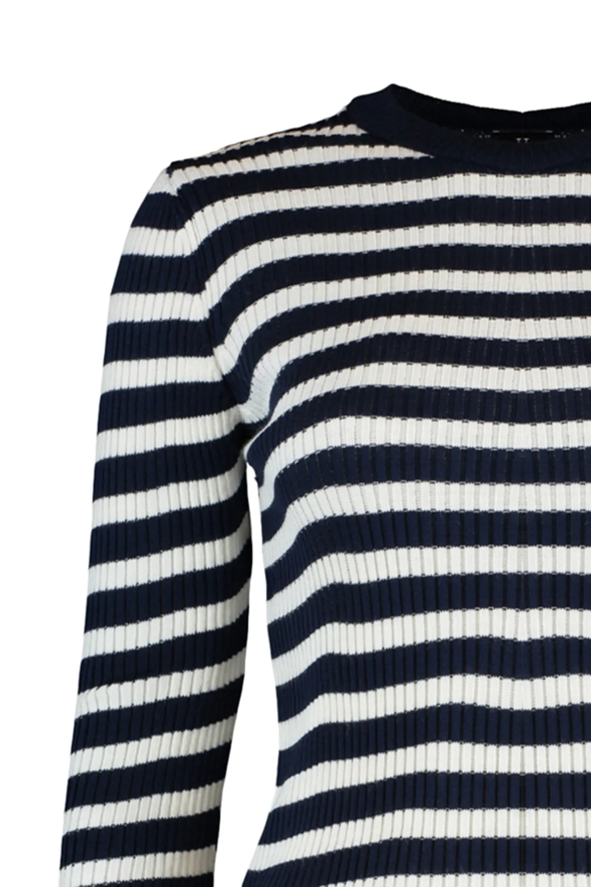 Trendyol Collection  Marineblauer Basic-Strickpullover mit Streifen TWOAW21KZ0942