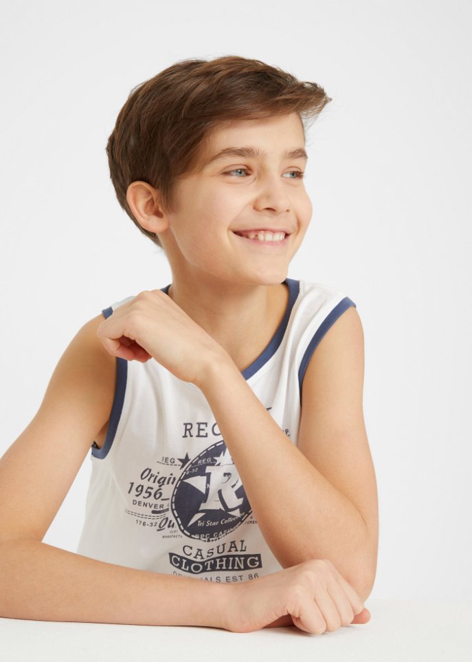 Jungen Tanktop aus Bio-Baumwolle (2er Pack)