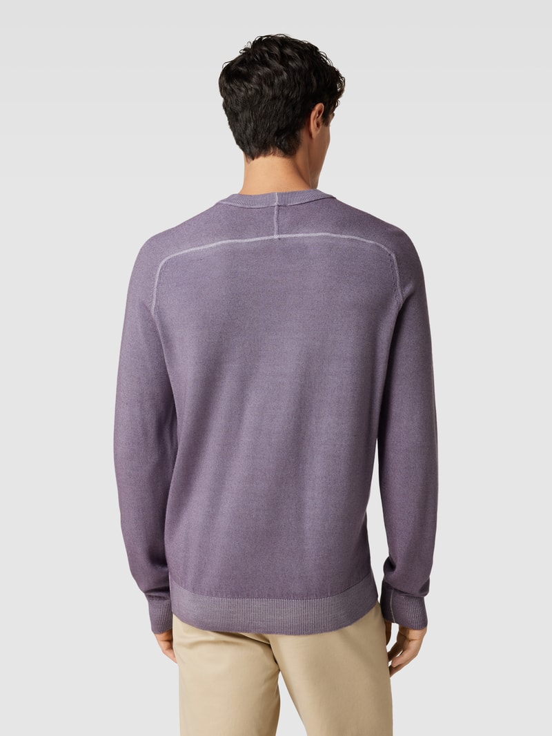 Strickpullover mit Label-Detail Modell 'Astefe' in flieder