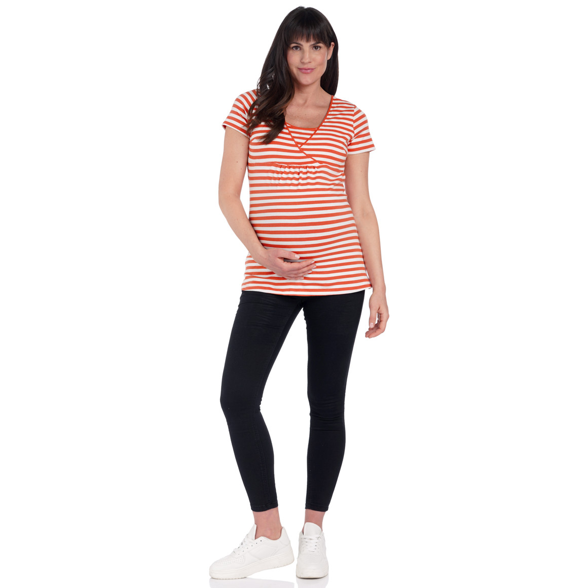 2 Damen Umstands-T-Shirts mit Stillfunktion