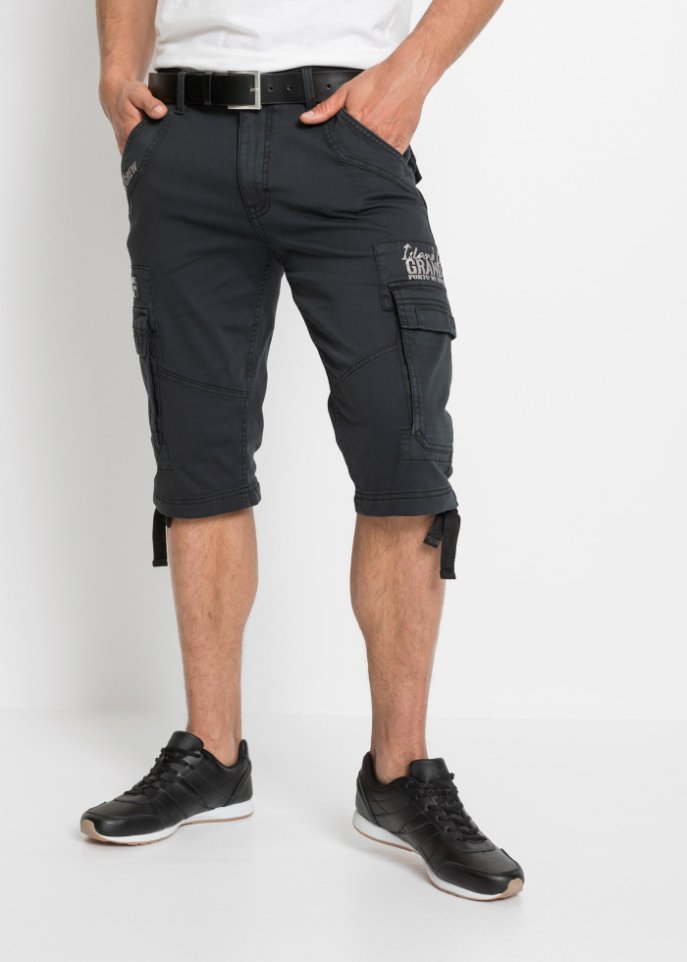 Long-Bermuda mit Cargotaschen, Regular Fit
