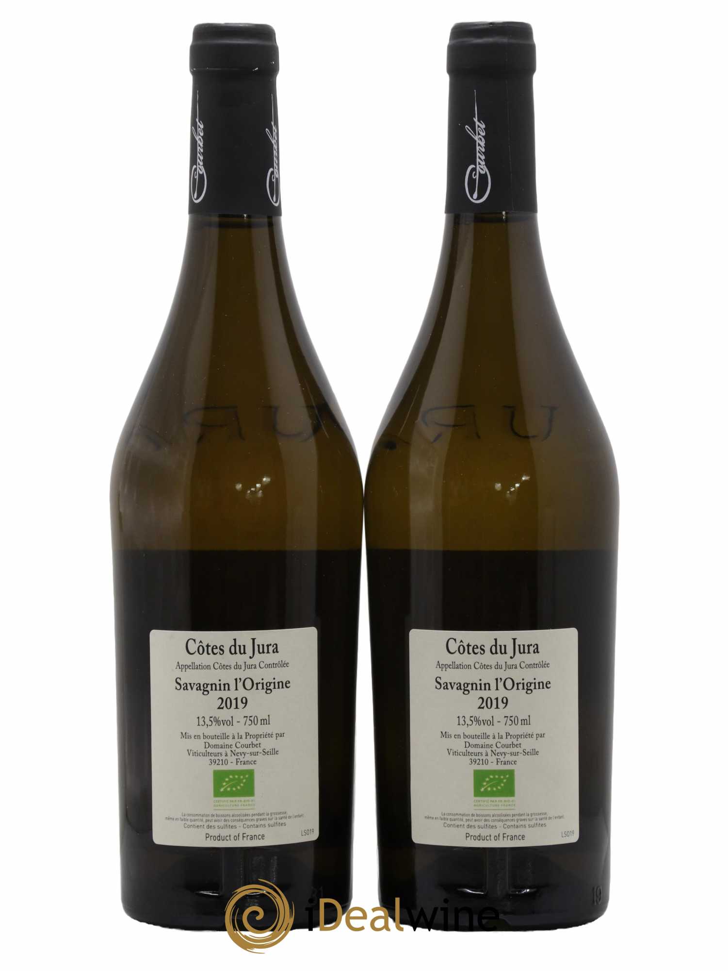 Côtes du Jura L'Origine Domaine Courbet 2019 - Lot de 2 Bouteilles
