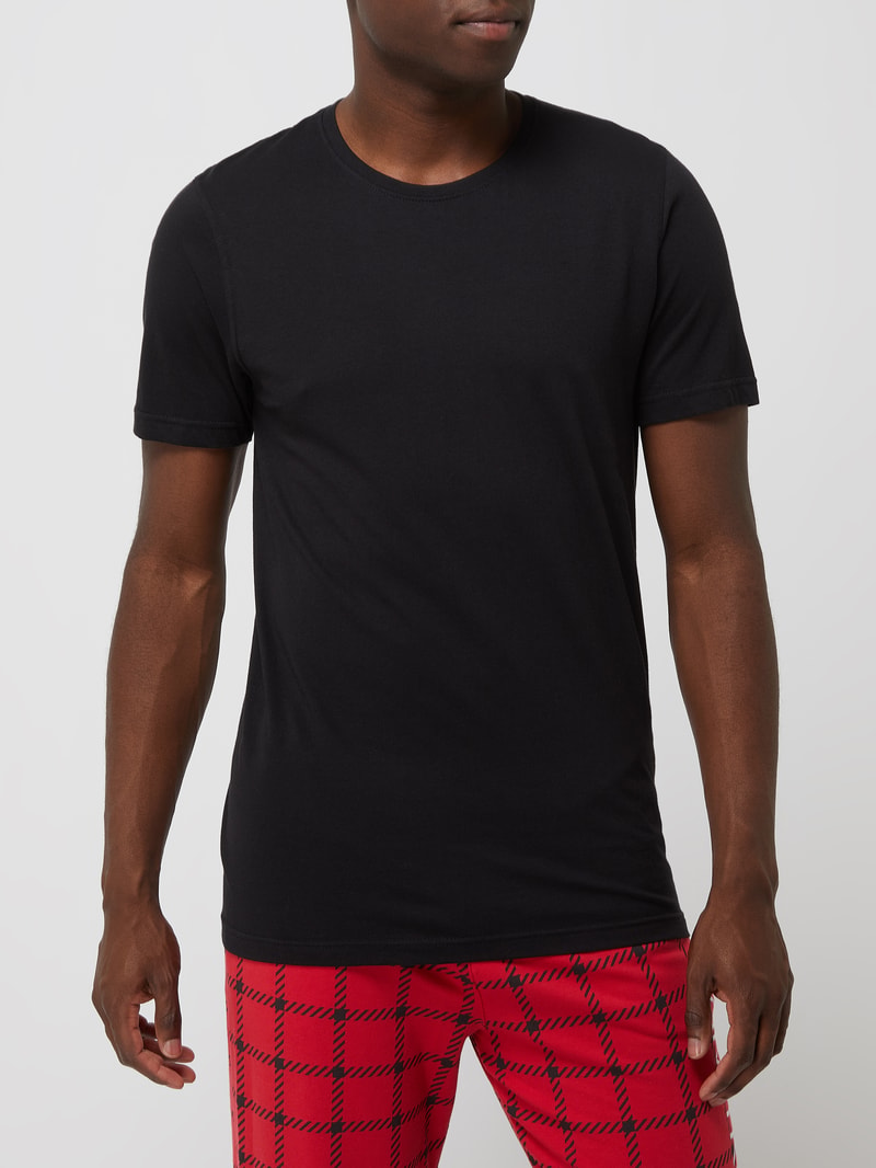 T-Shirt aus Baumwolle im 2er-Pack in schwarz