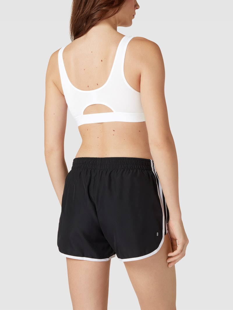 Bustier mit Label-Print in weiß