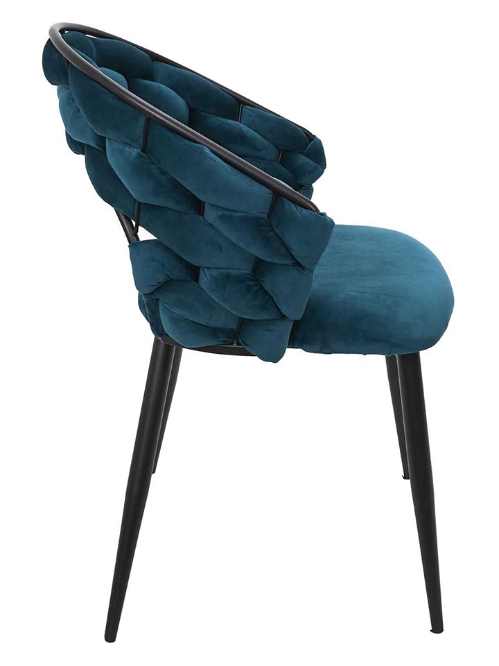 Rétro Chic Esszimmerstuhl ''Sawyer'' in Petrol - (B)63 x (H)83 x (T)54 cm günstig kaufen onesize