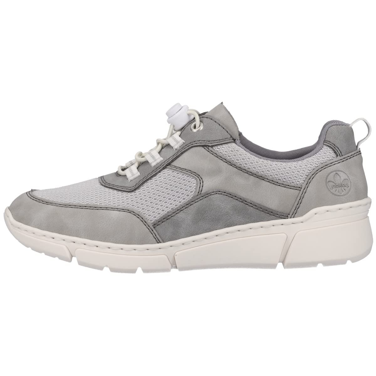 RIEKER Sportliche Slipper grau