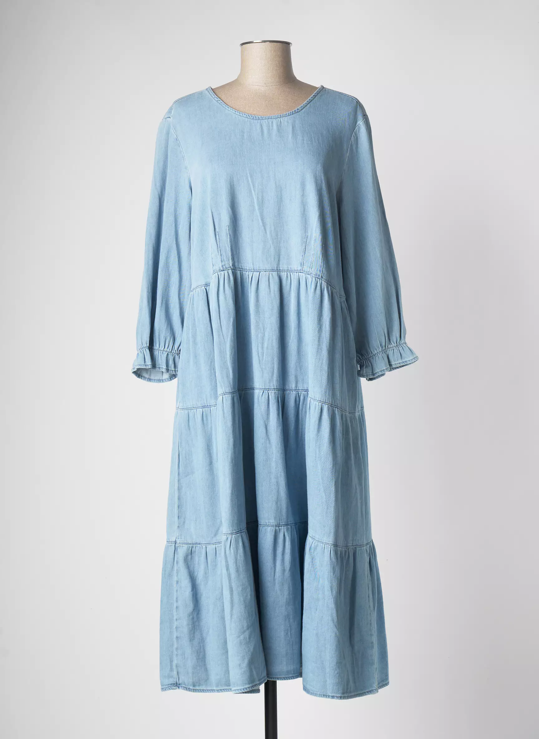 Cream Robes Mi Longues Femme couleur bleu