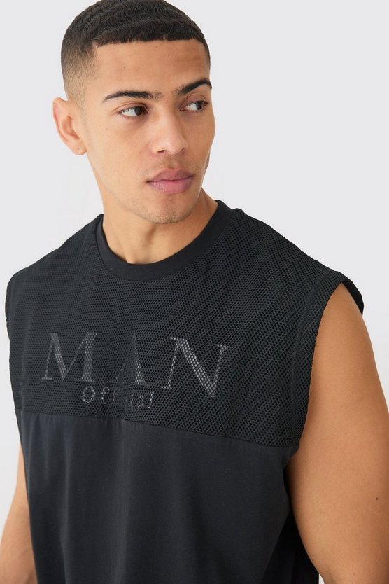 Oversized Man Official Mesh Layer Tank
