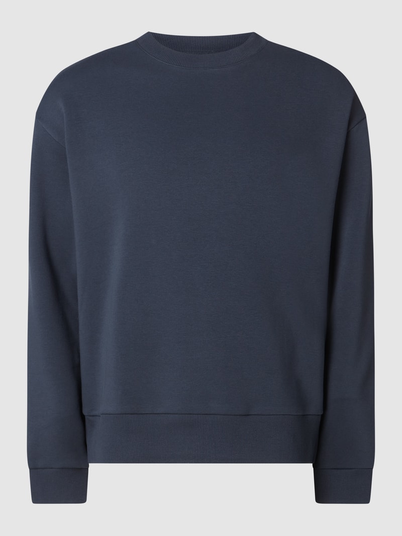 Sweatshirt aus Baumwollmischung in dunkelblau