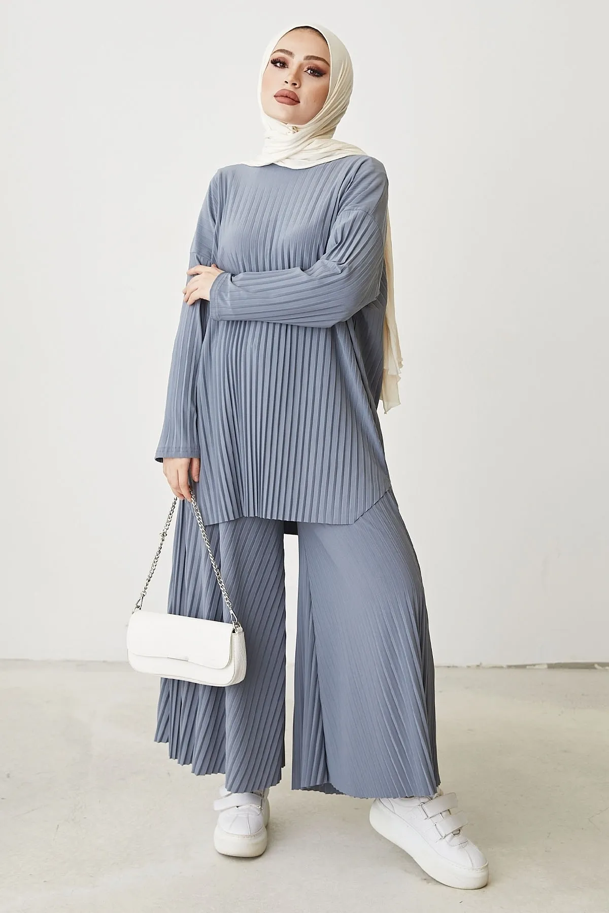 InStyle  Mila Faltenhosen-Tunika-Doppelset - Grau