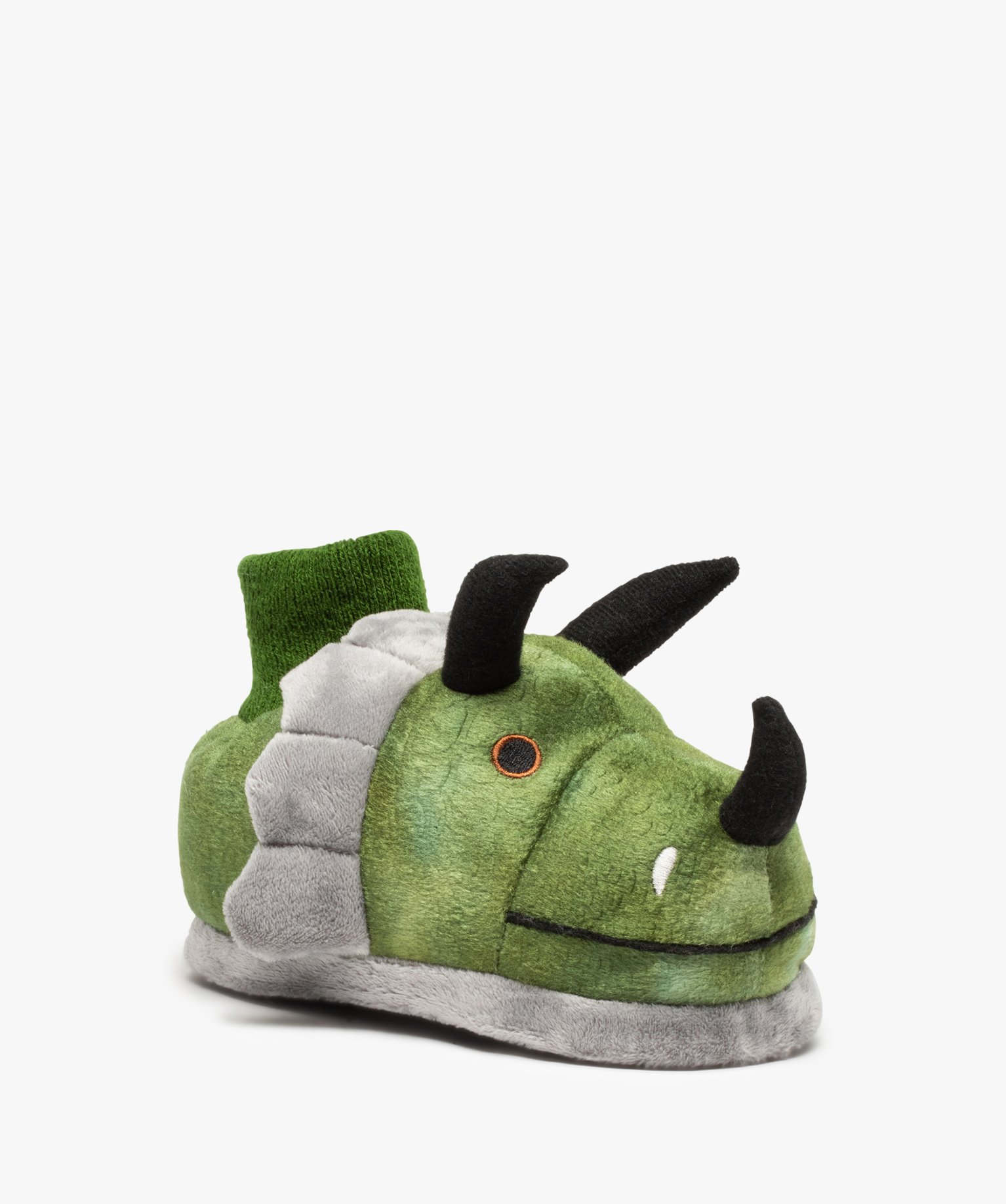 Chaussons Garçon en volume dinosaure tricératops vert | GEMO