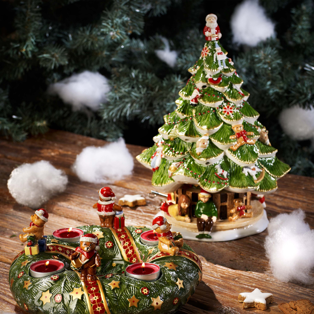 Villeroy & Boch Sapin de Noël grand avec enfants Christmas Toys Memory Décoration