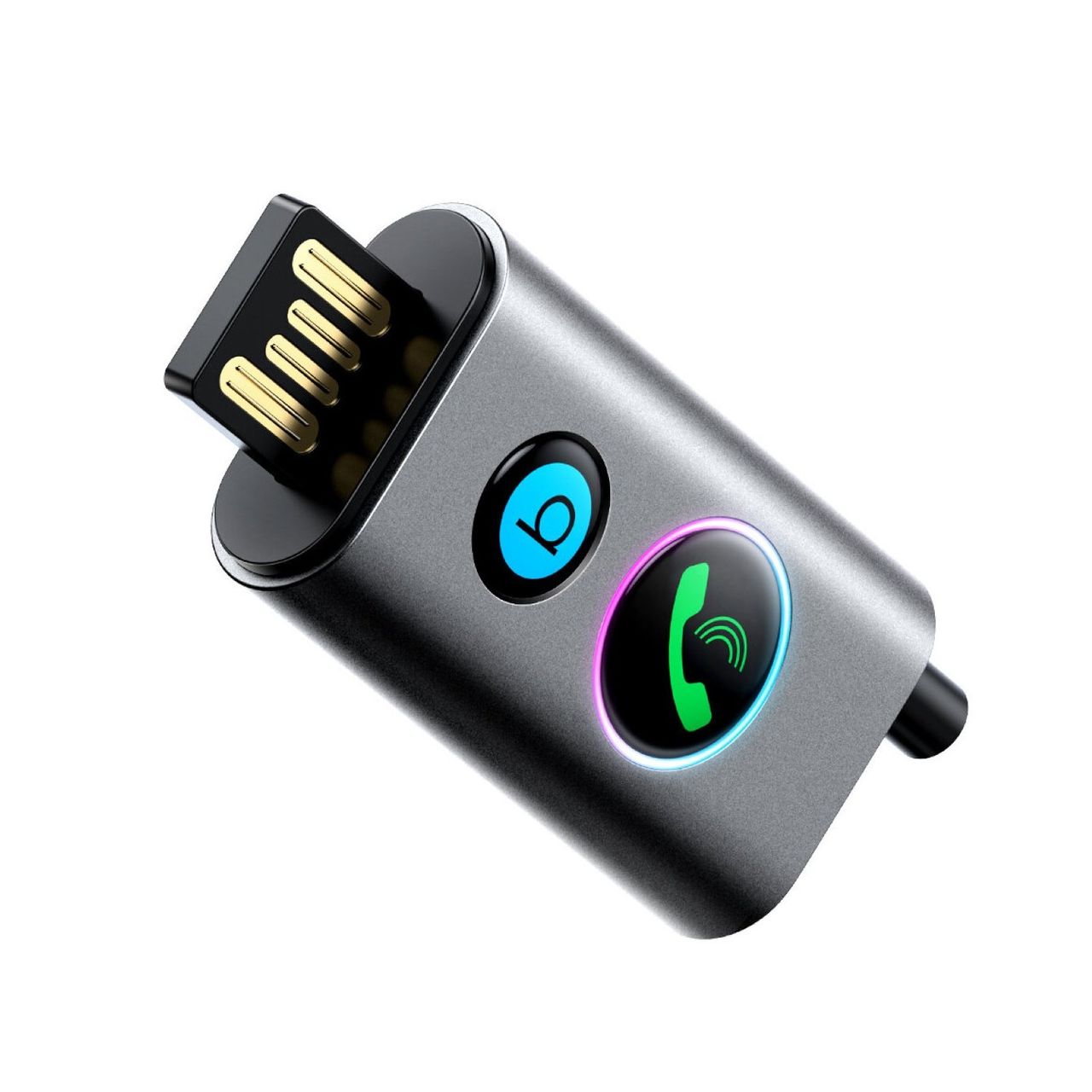 Joyroom JR-CB7 kabelloser Autoempfänger Bluetooth Technologie – Grau 100 cm mit LED