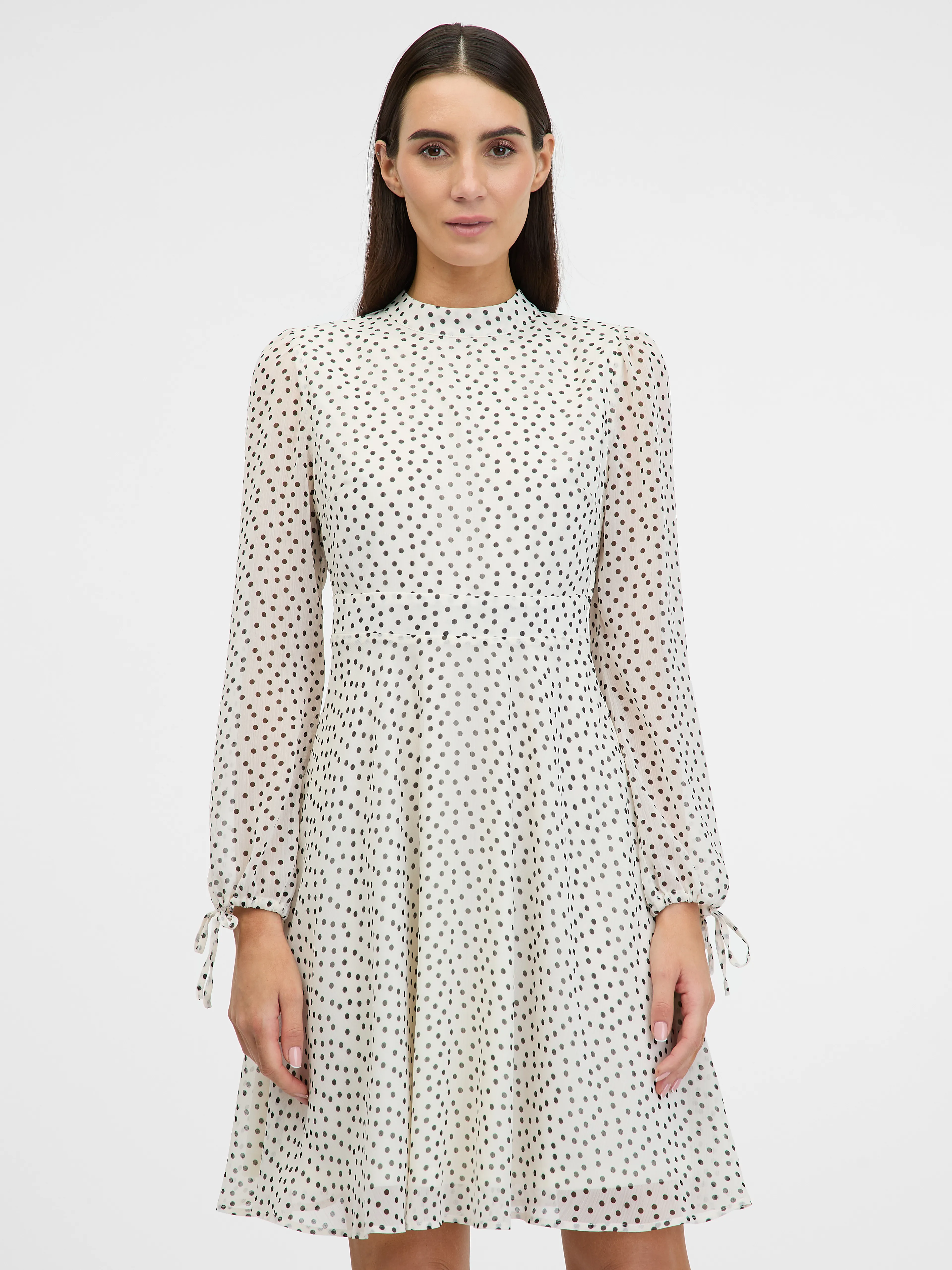 Cremefarbenes knielanges Damenkleid ORSAY