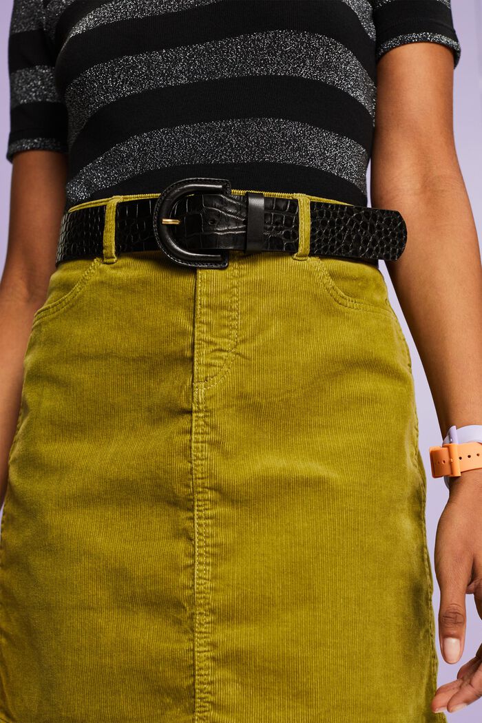Ledergürtel in strukturierter Croco-Optik