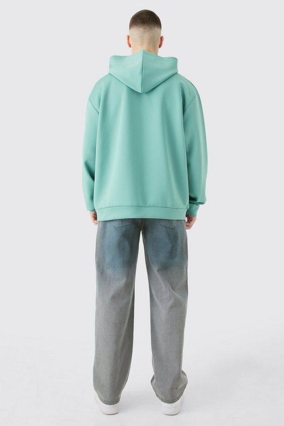 Tall Oversize Scuba Hoodie mit Reißverschluss