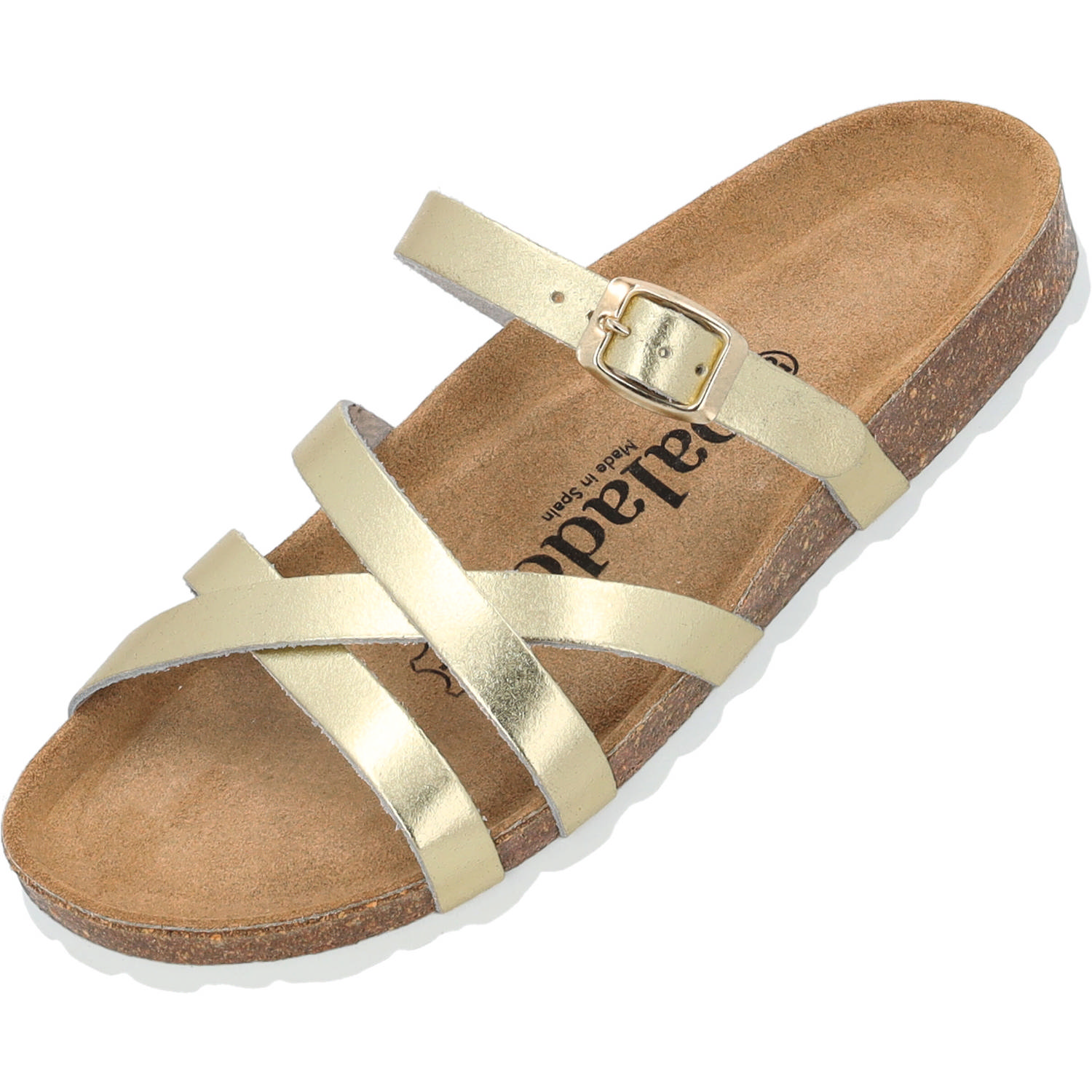 Palado Cruisi Premium Leather, Pantoletten, Damen, Gold Metallic
