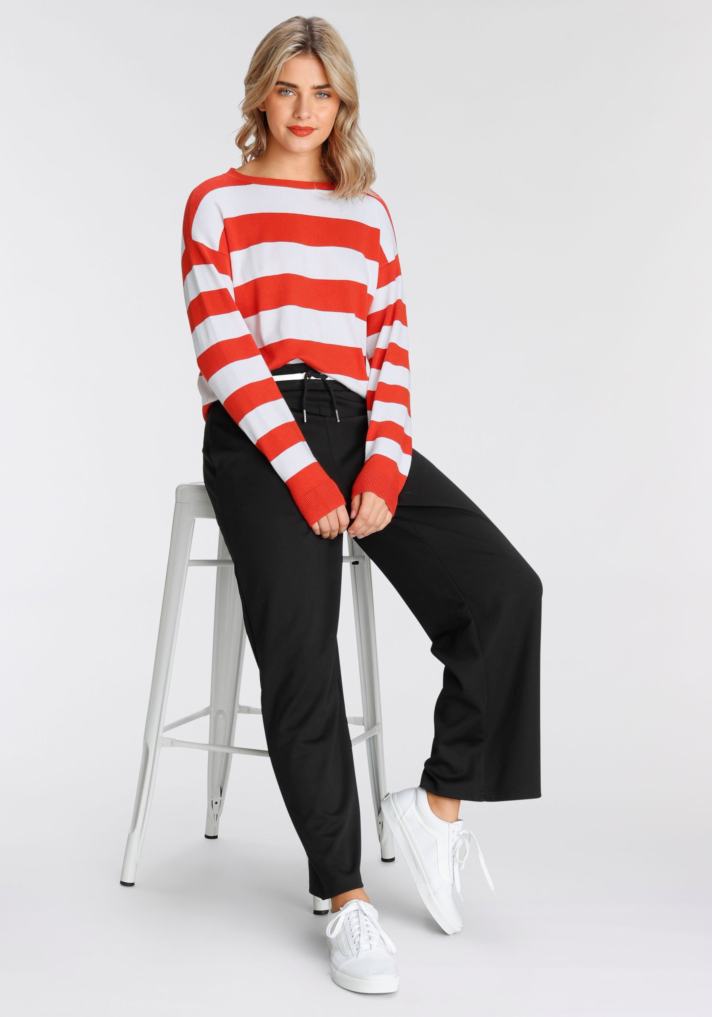 AJC Streifenpullover im Colourblocking mit U-Boot-Ausschnitt - NEUE KOLLEKTION