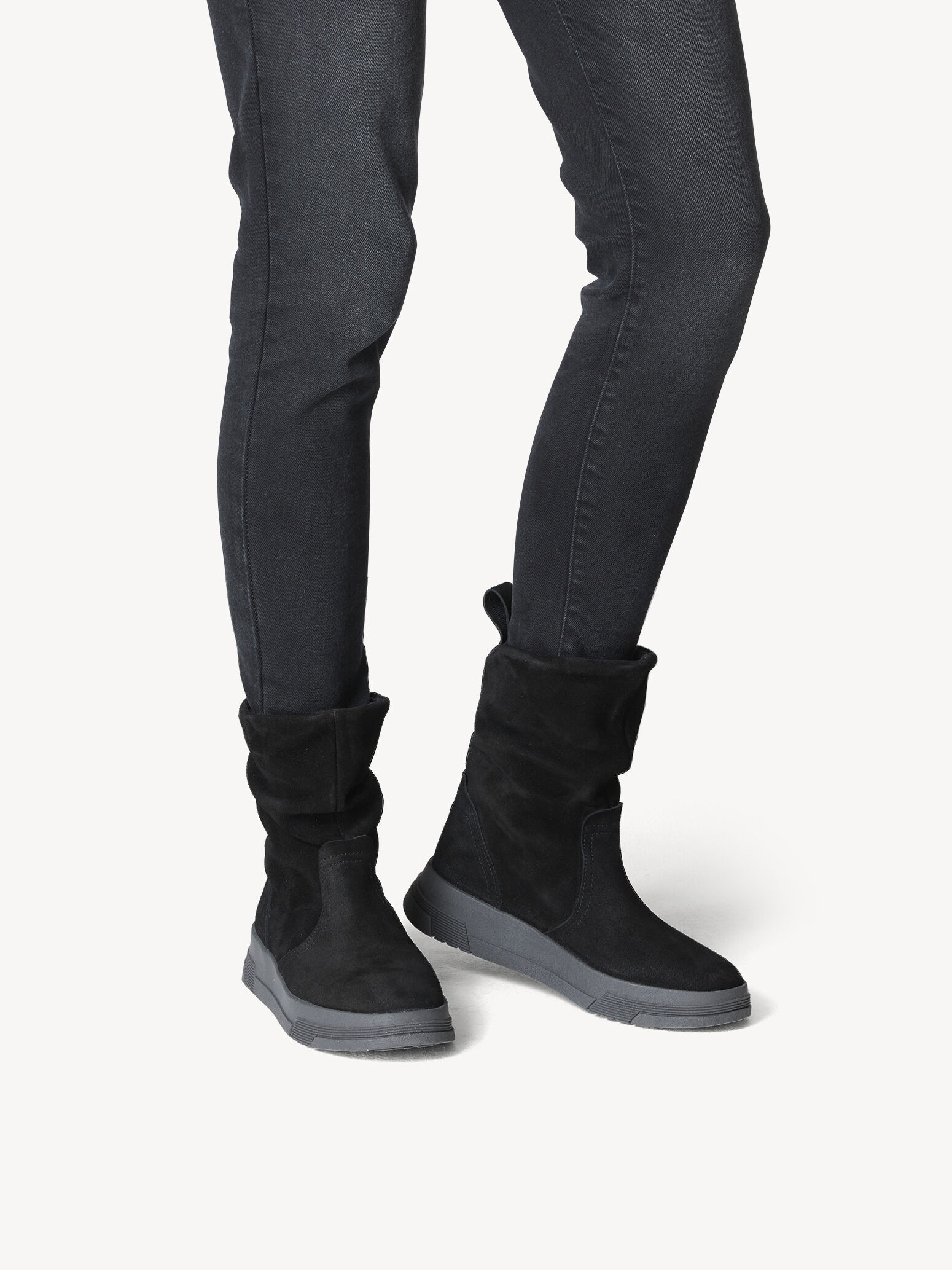 Bottine en cuir - noir