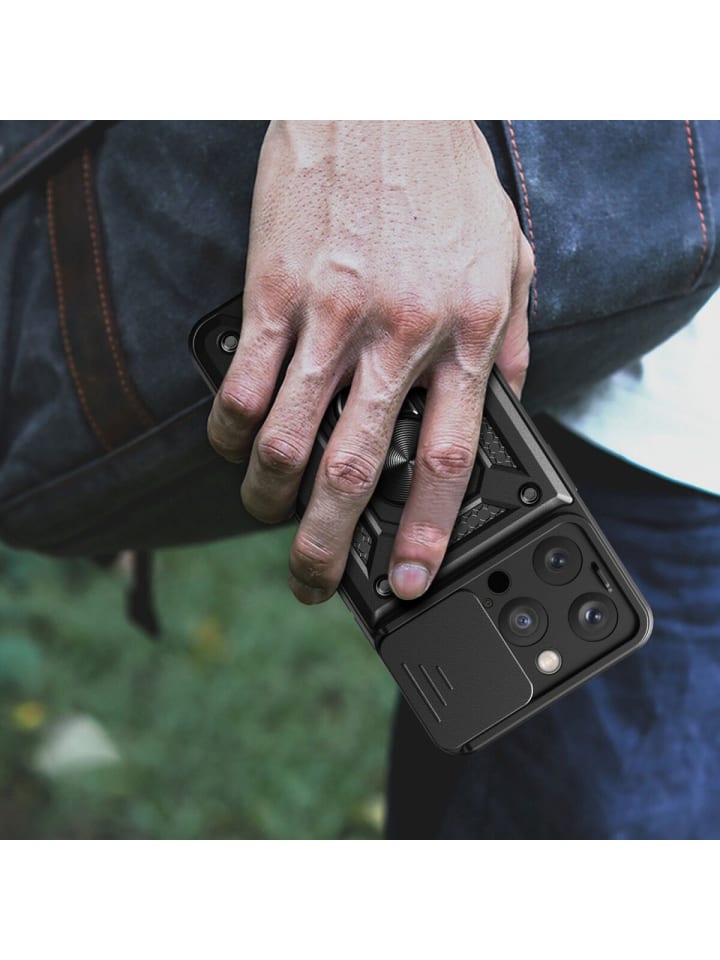 COFI 1453 Hybrid Armor Camshield Bumper Handyhülle Hülle mit Ring kompatibel mit in Rosa günstig kaufen S