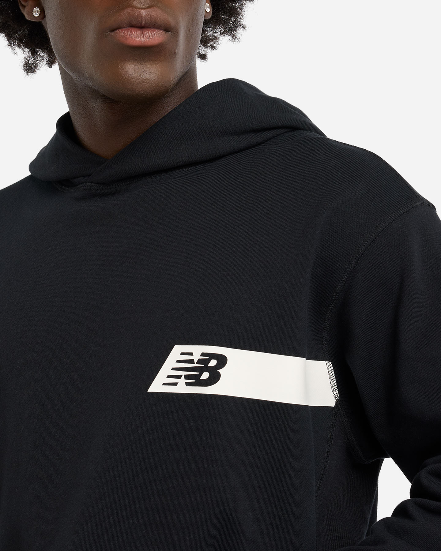 Felpa New Balance Relaxed Gfx Back Big Logo M MT43561BK