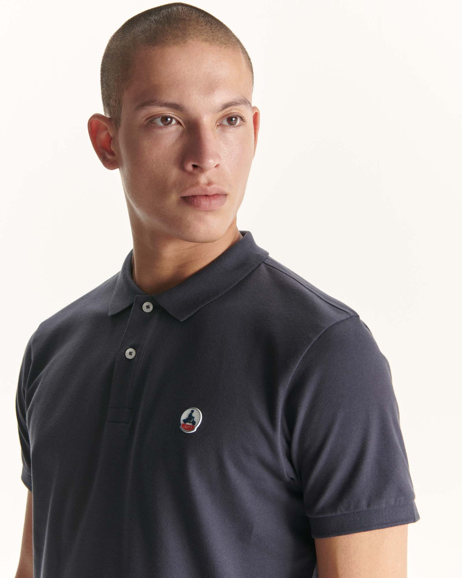 Polo homme en coton biologique Marine Marbella