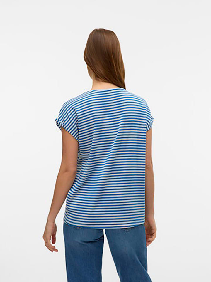Vero Moda Shirt in Blau/ Weiß günstig kaufen