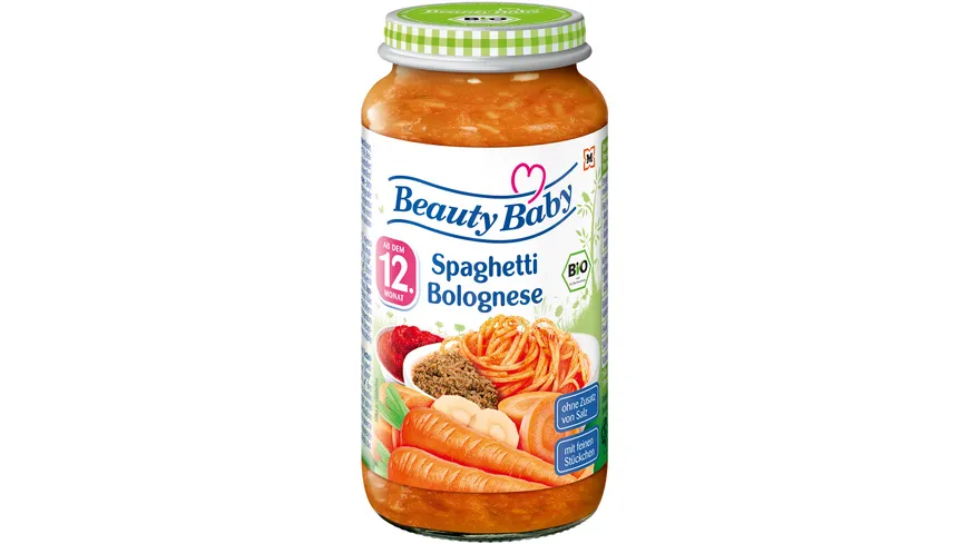 Beauty Baby Babygläschen Bio Spaghetti Bolognese ab dem 12. Monat 250 g