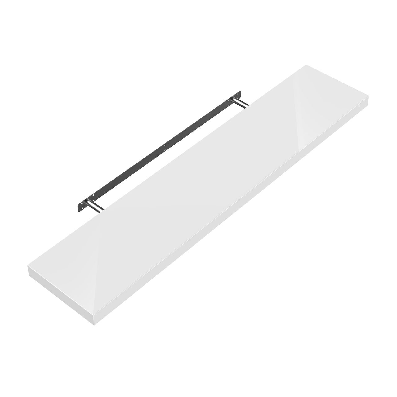 Casaria Wandregal Schweberegal 70cm Hochglanz weiß   Halterung