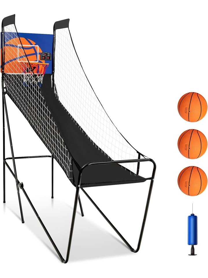 COSTWAY Arcade-Basketballspiel in Schwarz günstig kaufen 90 x 60 cm