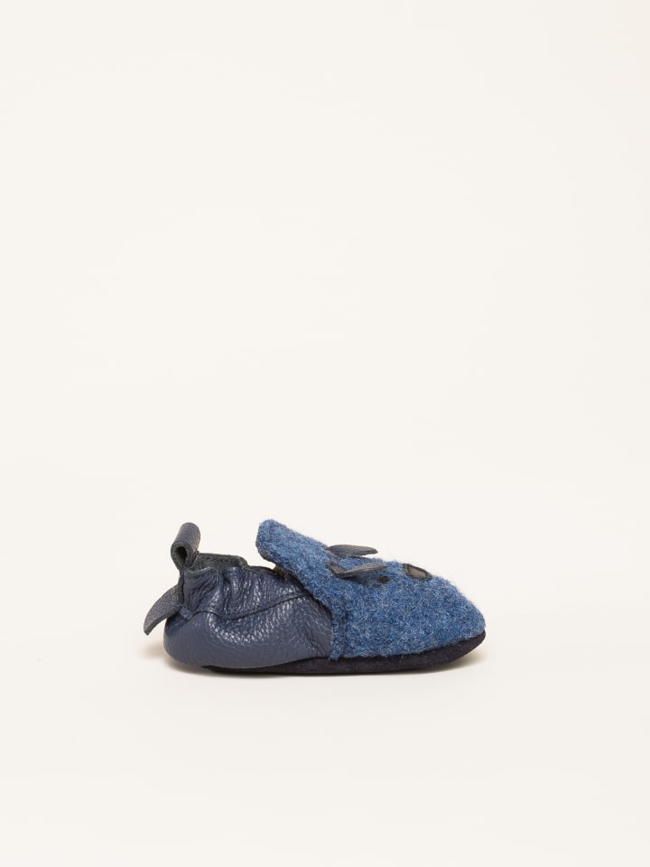 Gottstein Krabbelschuhe Dog Face in blau günstig kaufen
