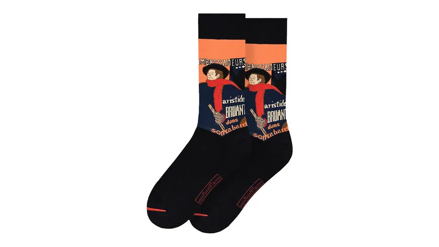 MuseARTa Unisex Socken Henri de Toulouse - Lautrec - Botschafter Aristide Bruant Black