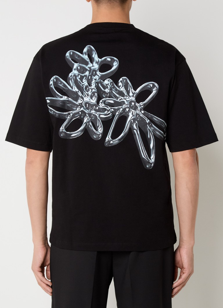 Camiseta Filling Pieces Chrome Flower com estampa do logo e das costas