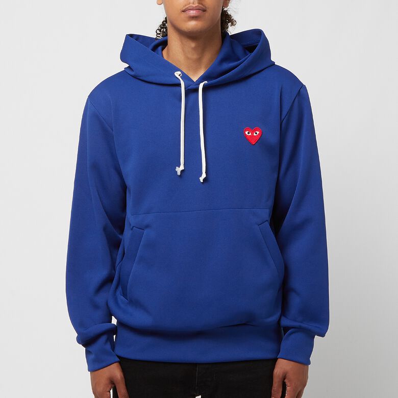 Comme des Garcons Play PlayRed Heart Hooded Sweatshirt navy