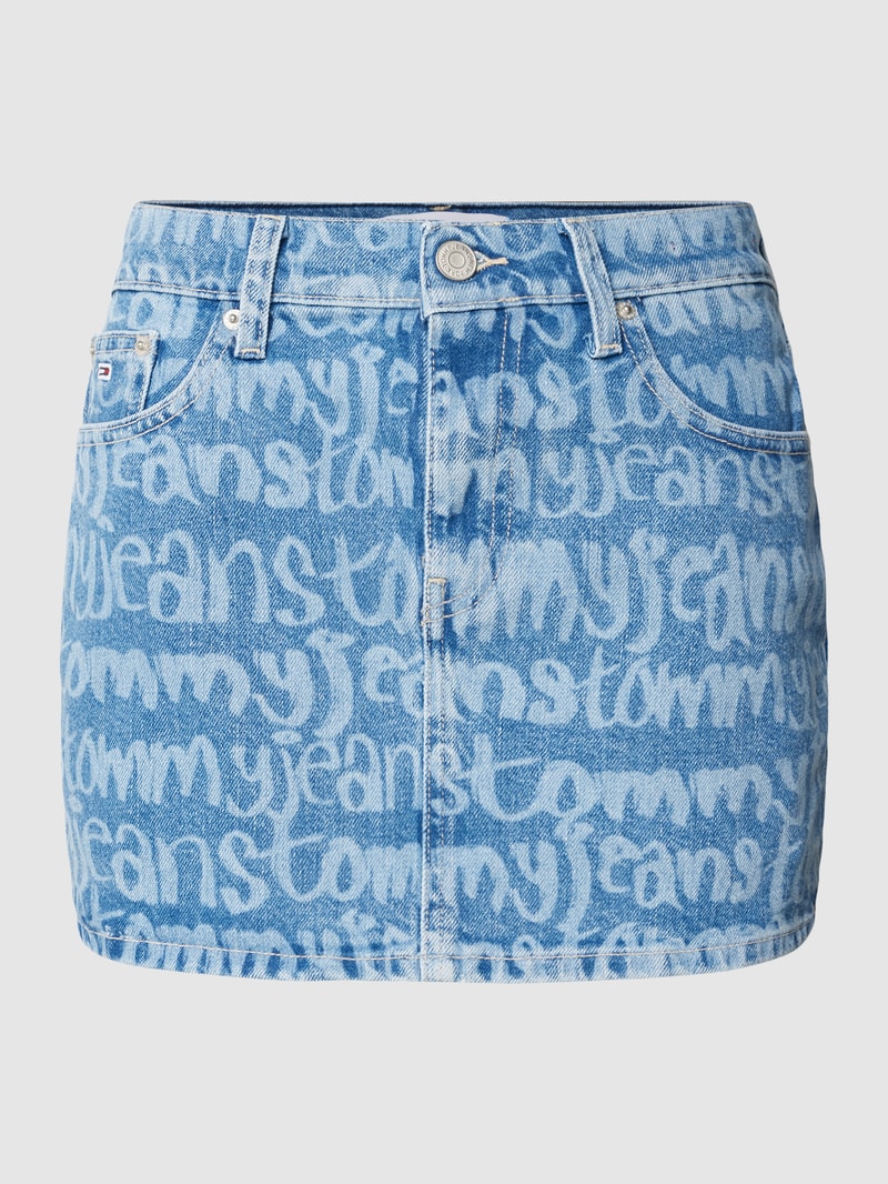 Minirock mit Label-Print Modell 'SOPHIE' in jeans