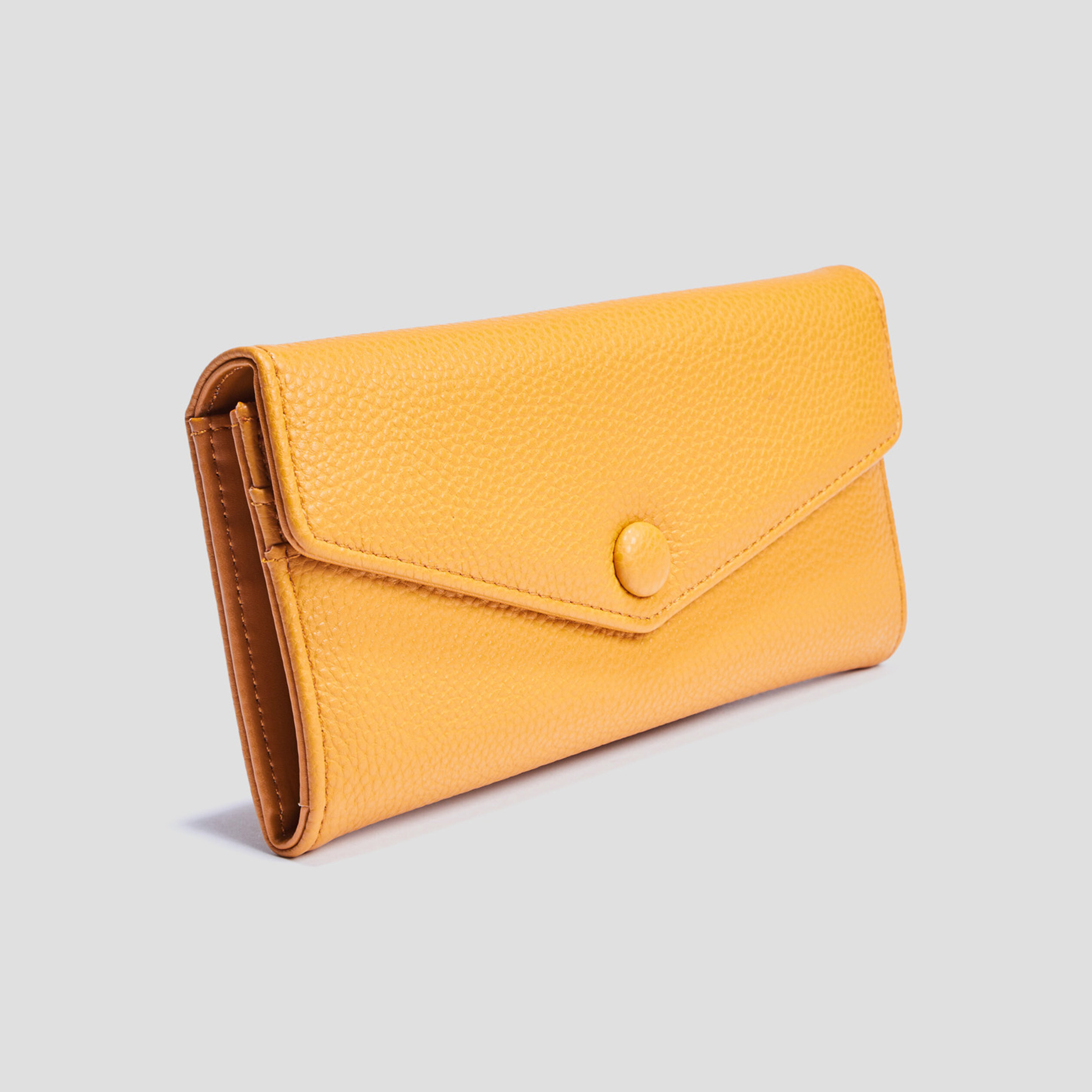 Portefeuille rectangulaire jaune femme | La Halle