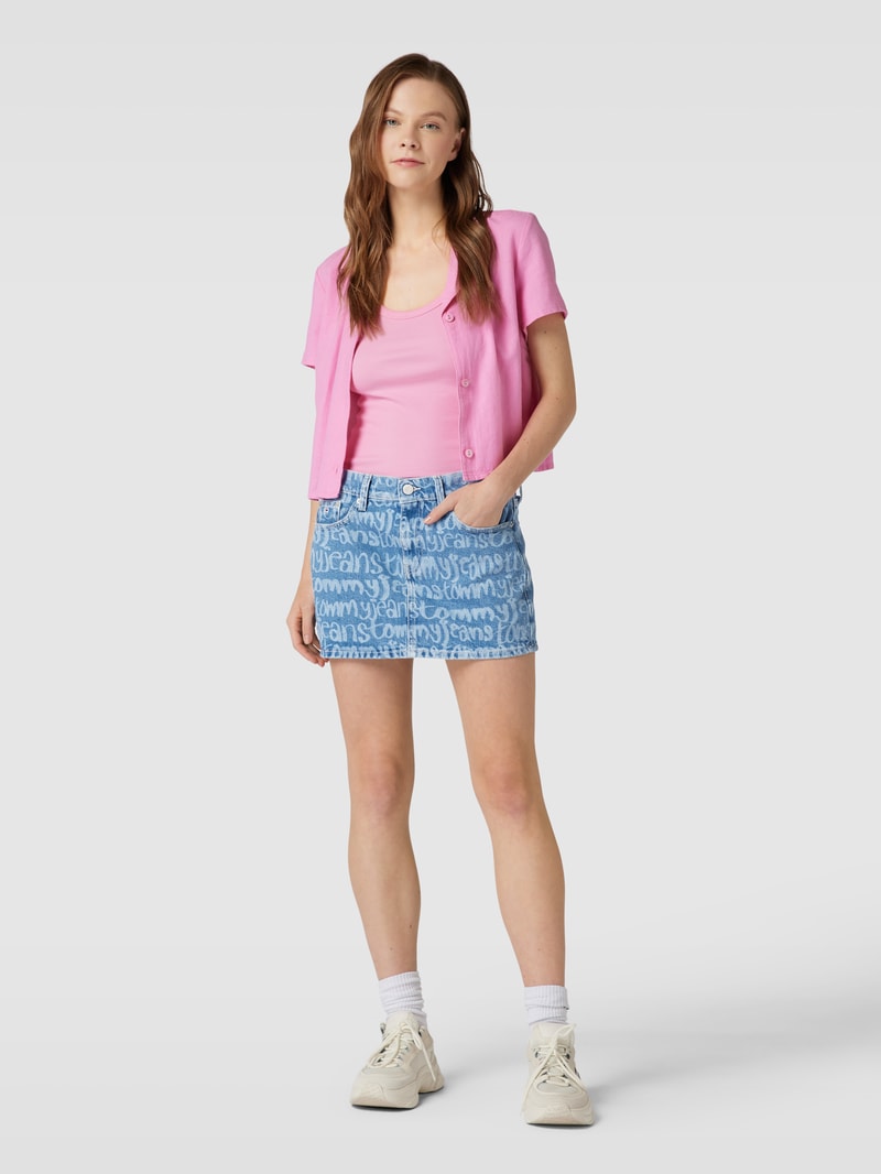 Minirock mit Label-Print Modell 'SOPHIE' in jeans