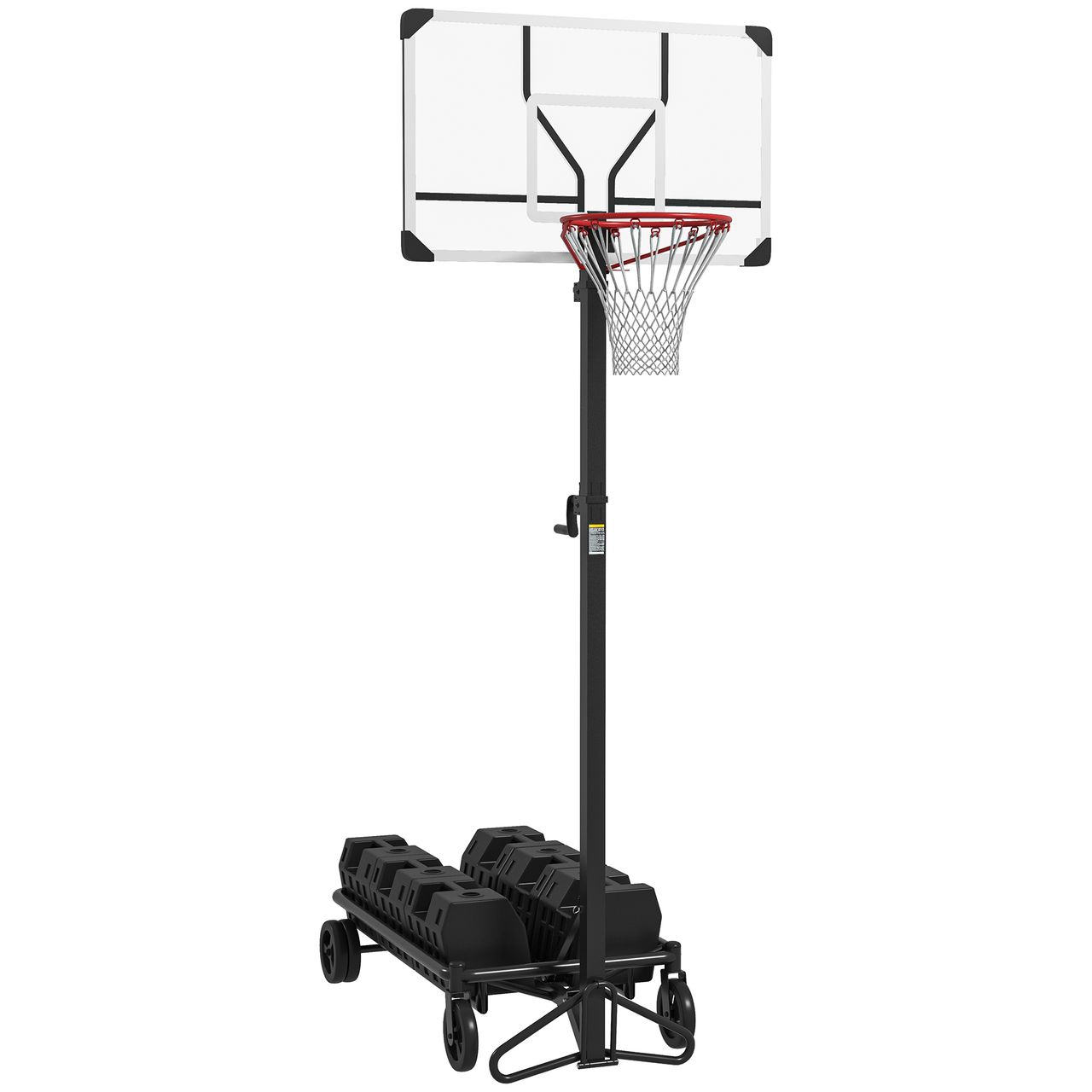 SPORTNOW SPORTNOW Basketballkorb mit Ständer, 130-310 cm klappbar Basketballständer