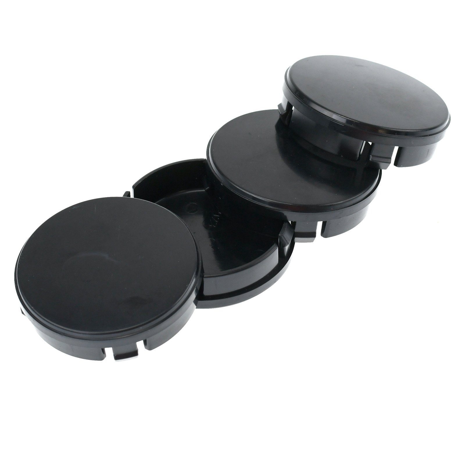 RKC Radkappe 4x 64mm Nabenkappen Radnaben Kappen Schwarz Gewölbt für VOLVO