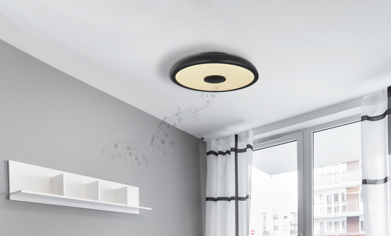 Globo Lighting - RAFFY - Deckenleuchte Kunststoff schwarz, LED