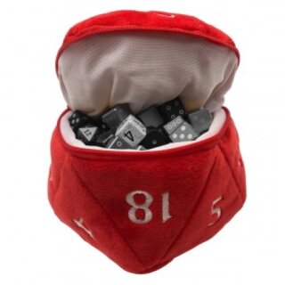 UP - D20 Plush Dice Bag - Red