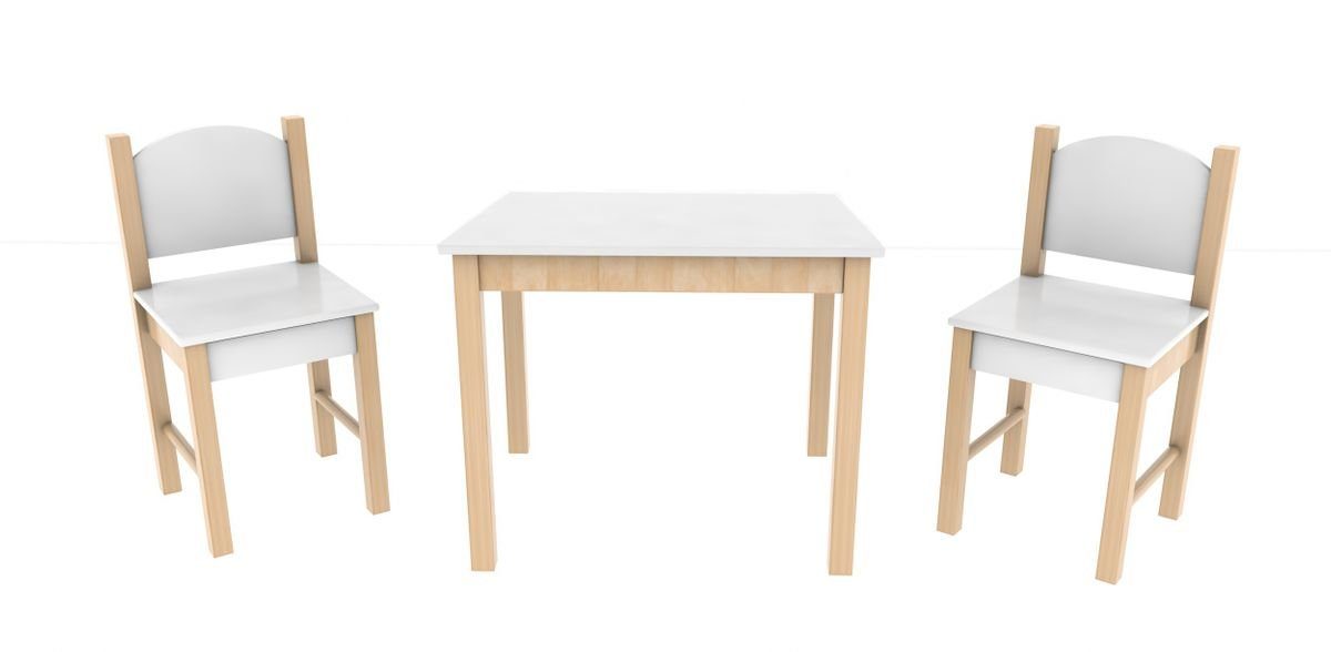 Coemo Kindersitzgruppe, (Set, 3-tlg), Kindersitzgruppe 1 Tisch 2 Stühle