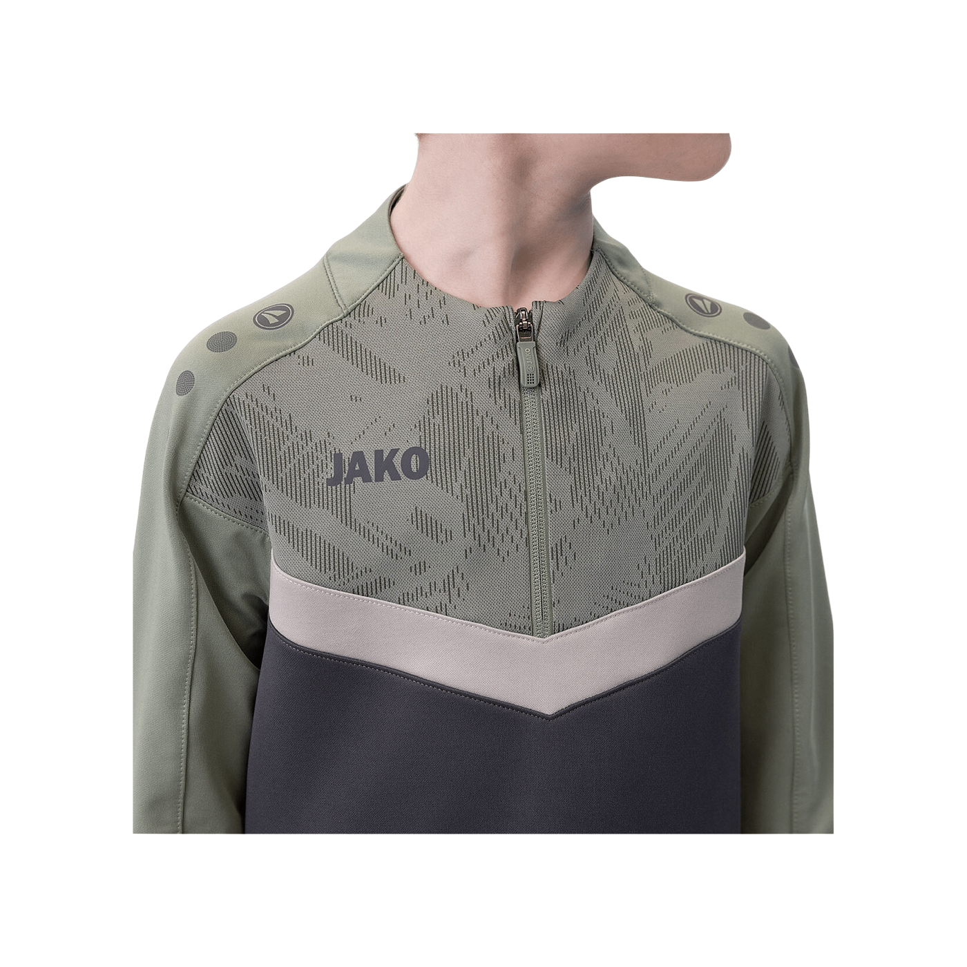 JAKO Iconic HalfZip Sweatshirt Kids Grau F852