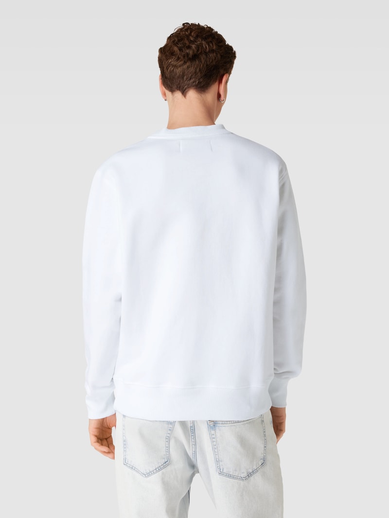 Sweatshirt mit Label-Print in weiss