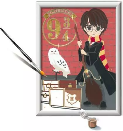 CreArt Abfahrt nach Hogwarts - Malen nach Zahlen für Kinder ab 9 Jahren