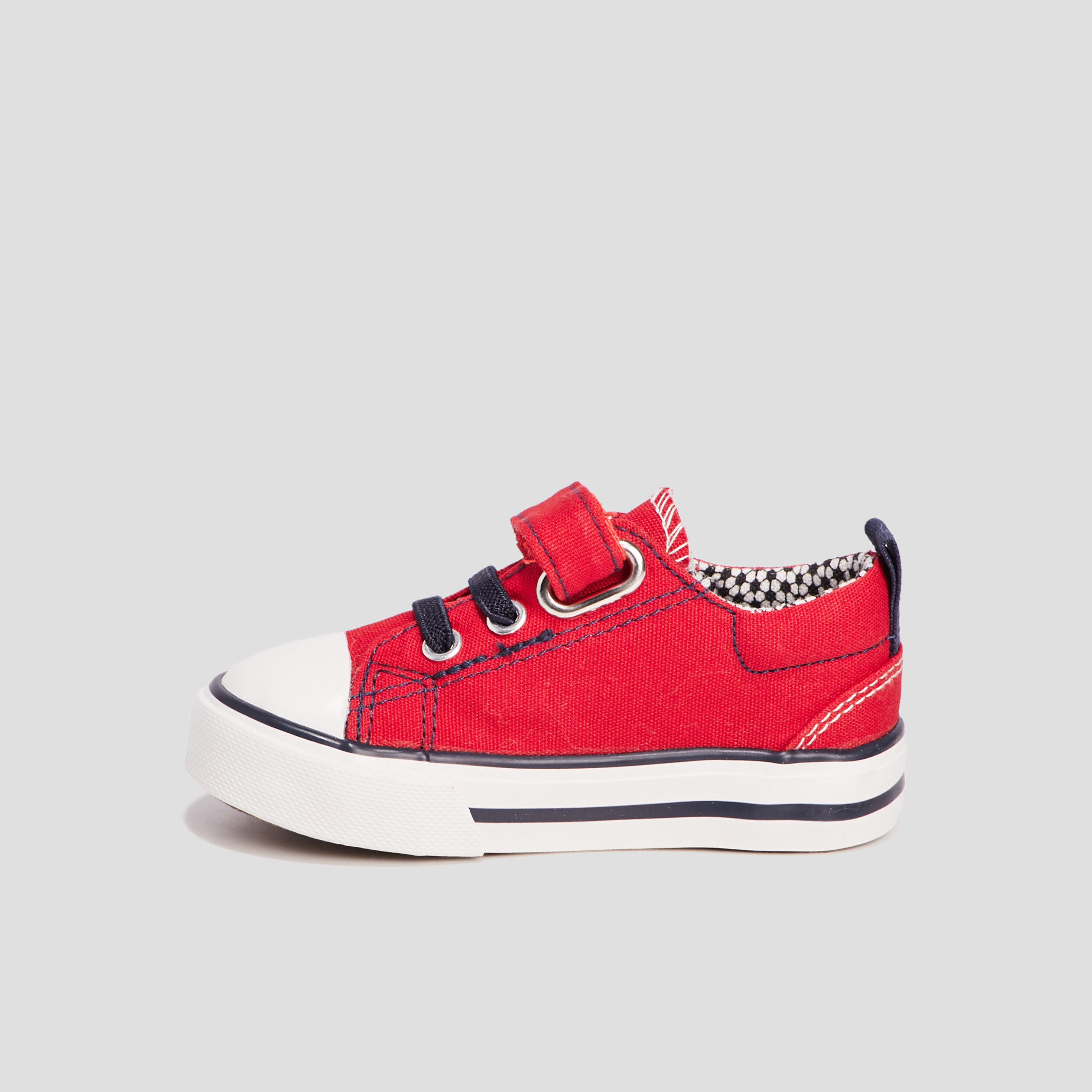 Tennis en toile à lacets Creeks rouge bébé garçon | La Halle